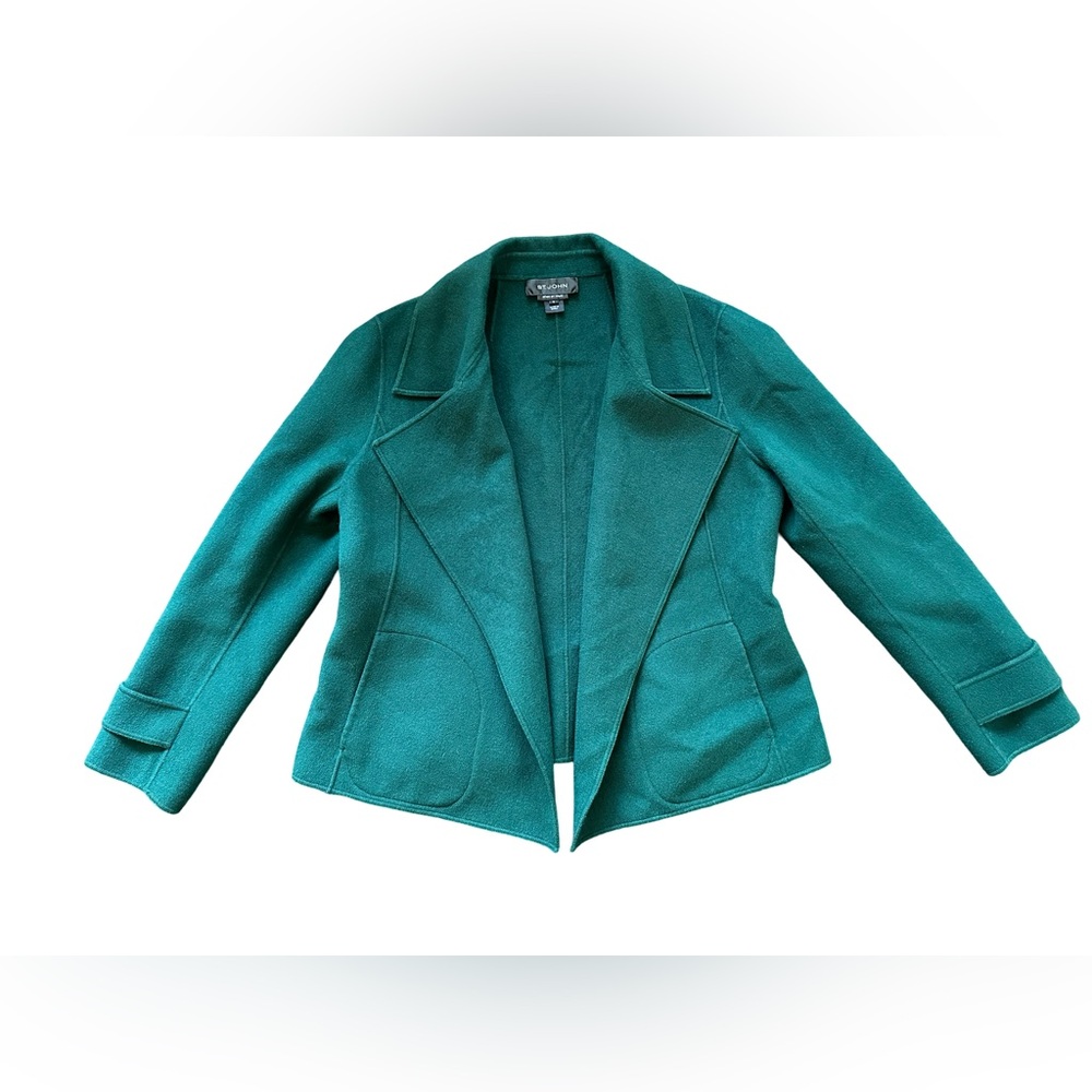 St. John Cashmere Jacket Wrap Green size Small